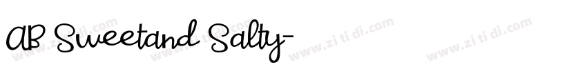 AB Sweetand Salty字体转换